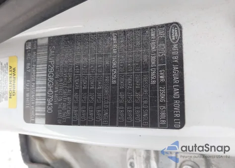 2016 Land Rover Range Rover Evoque Se/Se Premium from USA, damaged, VIN SALVP2BG6GH079430